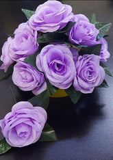 Capete Trandafiri Mov Lavandă pe Tulpină – Set 200 buc. Textil (27 cm